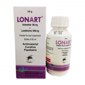 Artemether+Lumefantrine 80/1080mg Lonart Syrup
