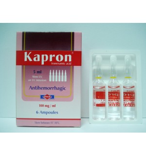 Tranexamic 500mg Injection Kapron 5's