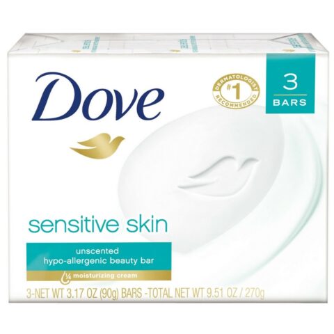 Dove Sensitive Skin Beauty Bar.