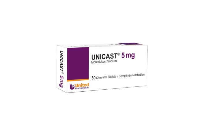 Montelukast 5mg Unicast Tablet 5’s