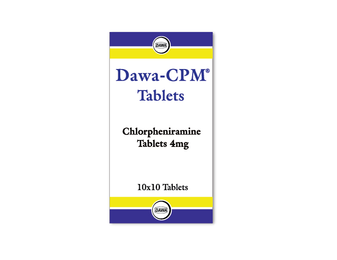 Chlorpheniramine Dawa- CPM 4mg tablets 10’s