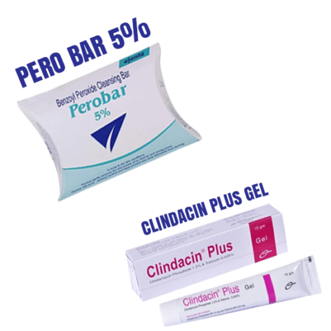 Perobar 5% Bar & Clindacin Plus Gel Combo Sale