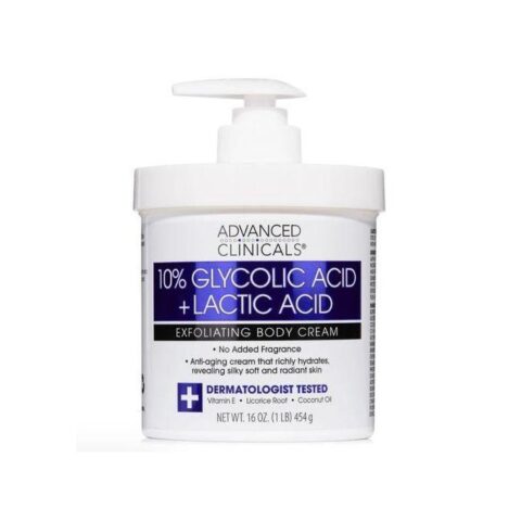 Advanced clinicals 10%Gycolic Acid + Lactic acid exfoliating body cream