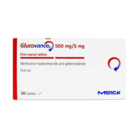 Glucovance 5/500 mg Tablets 30 Tablets (1s)